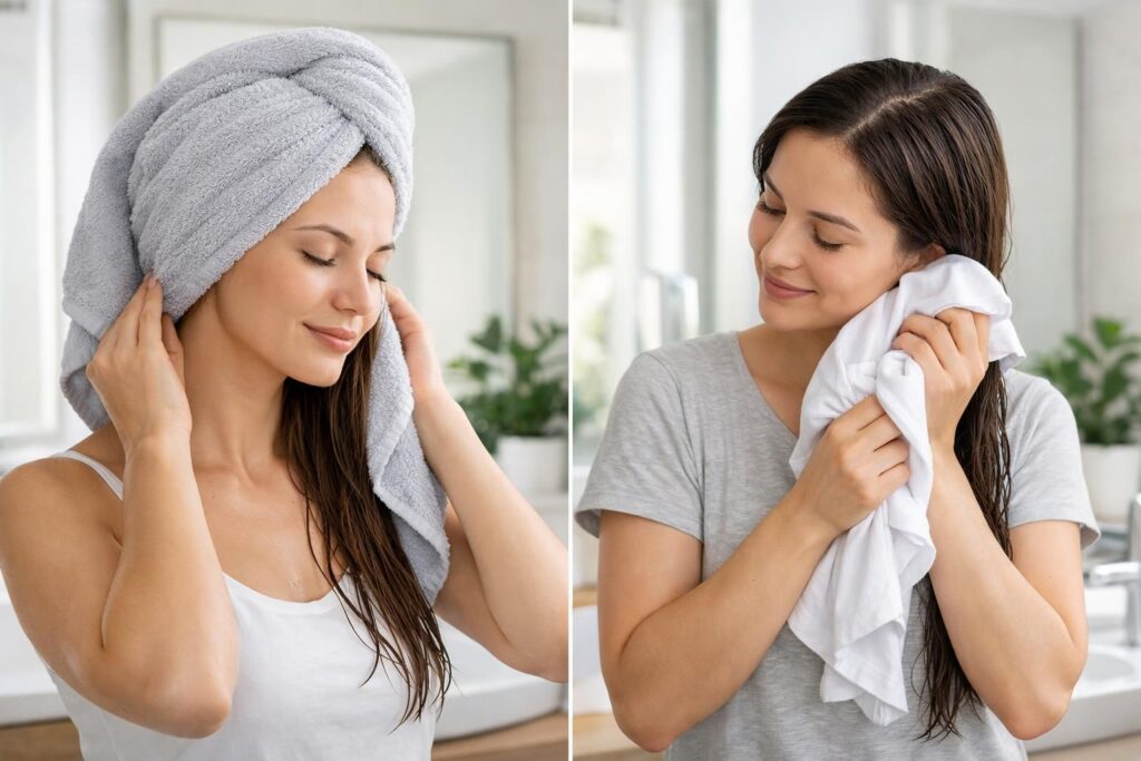 découvrez les meilleures méthodes pour sécher vos cheveux sans les abîmer, en choisissant entre serviette et t-shirt. conseils pratiques pour préserver la santé de vos cheveux.