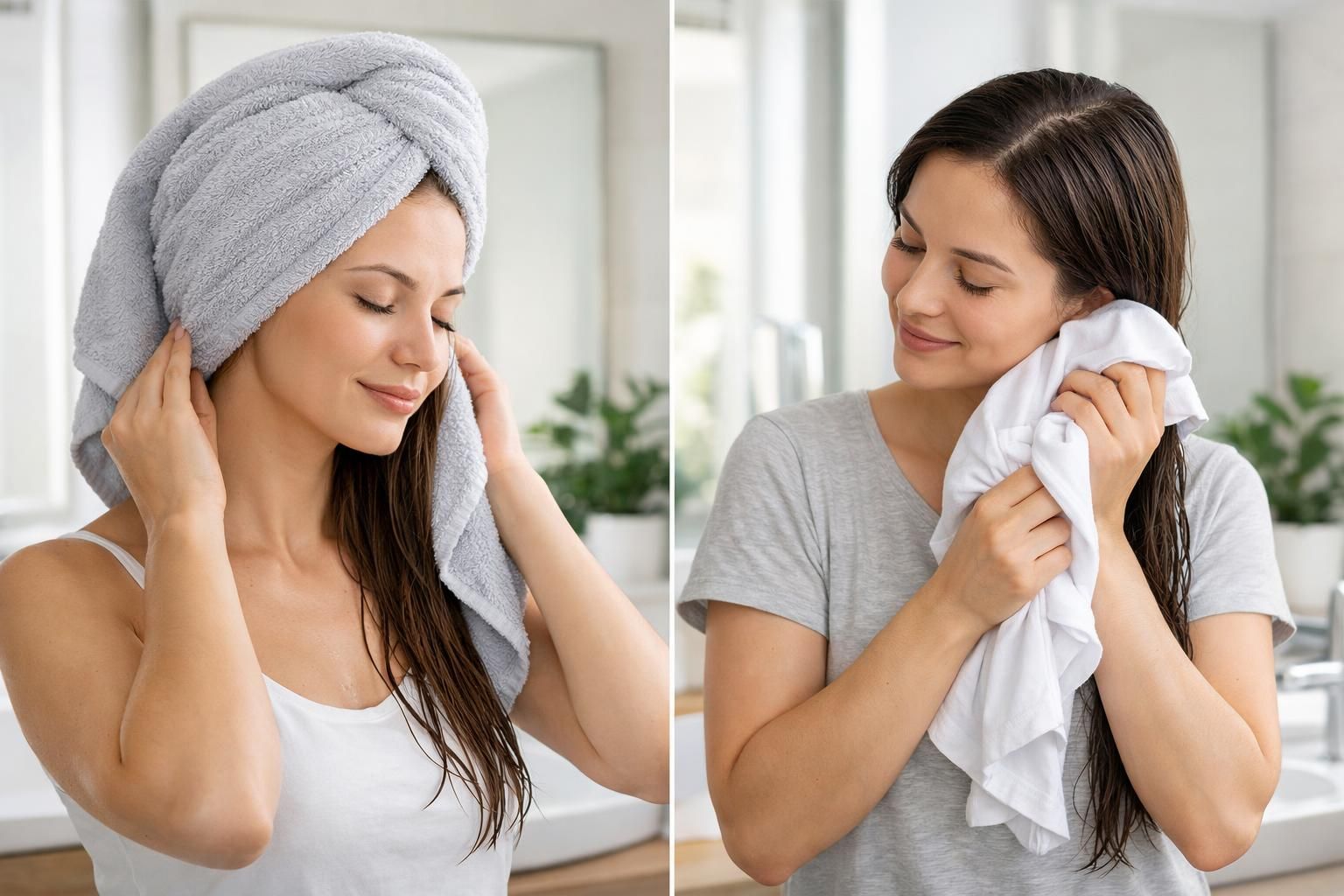 découvrez les meilleures méthodes pour sécher vos cheveux sans les abîmer, en choisissant entre serviette et t-shirt. conseils pratiques pour préserver la santé de vos cheveux.